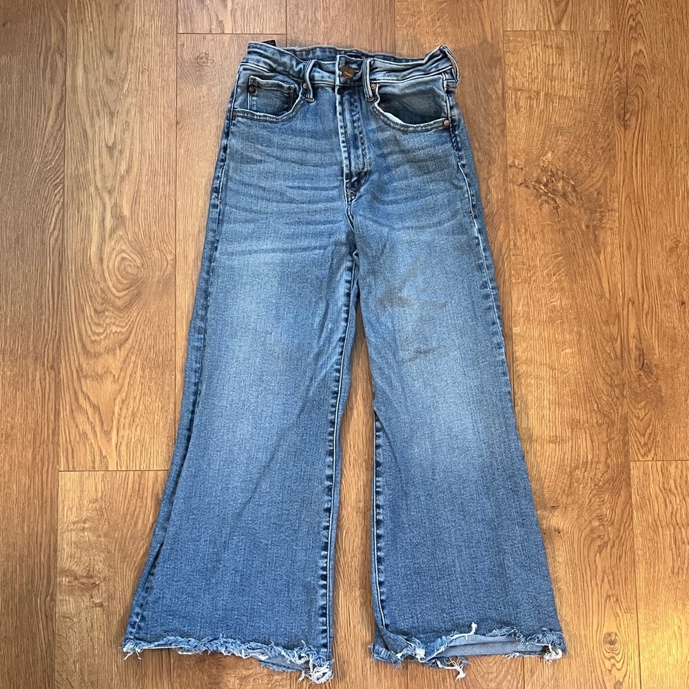 Dear John Cropped Wide-Leg Jeans Size 26